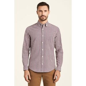 Peter Millar | Men’s Gingham Check Button Down Dress Shirt Size M | EUC